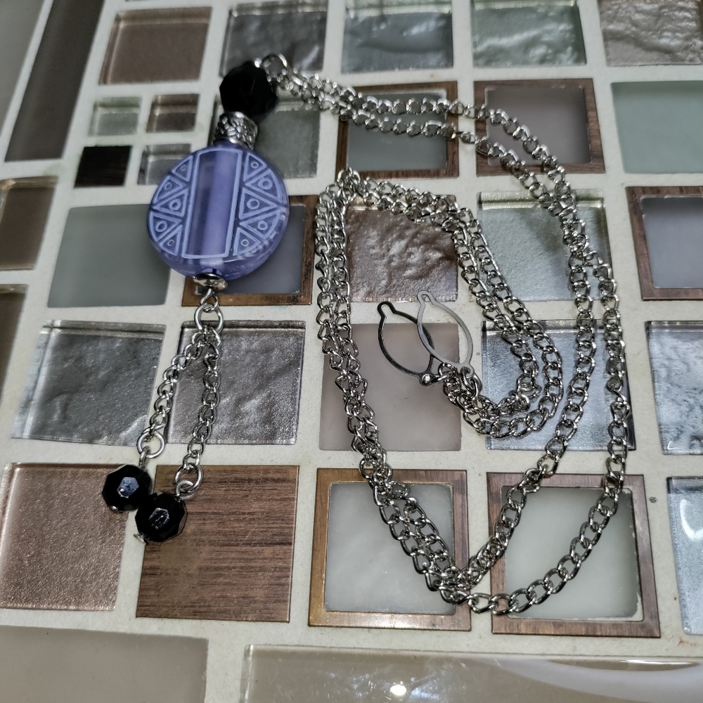 Vintage purple boho necklace